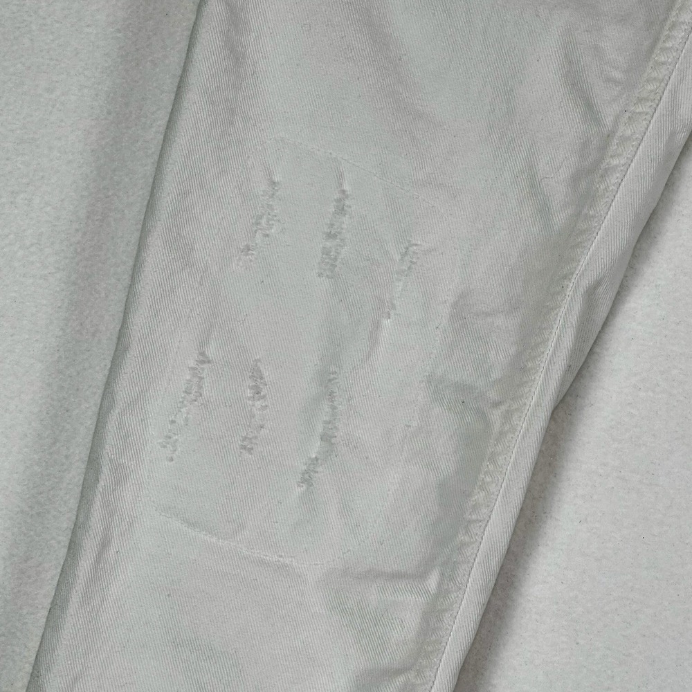 Lauren Ralph Lauren Womens White Eyelet Patchwork Distressed Straight‎ Jeans 4 - Picture 9 of 15